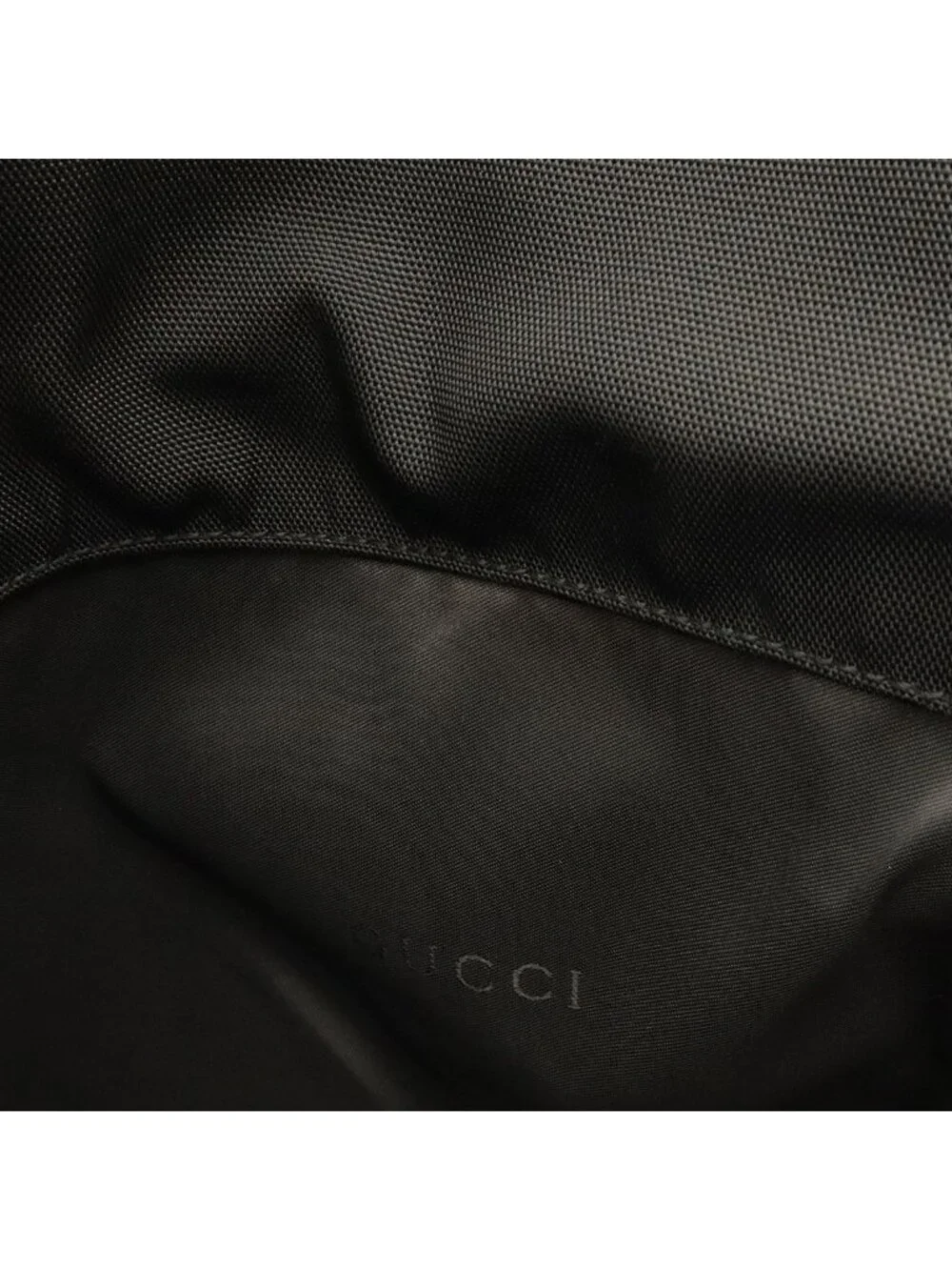 Gucci Jackie Backpack Nylon Leather Black Silver